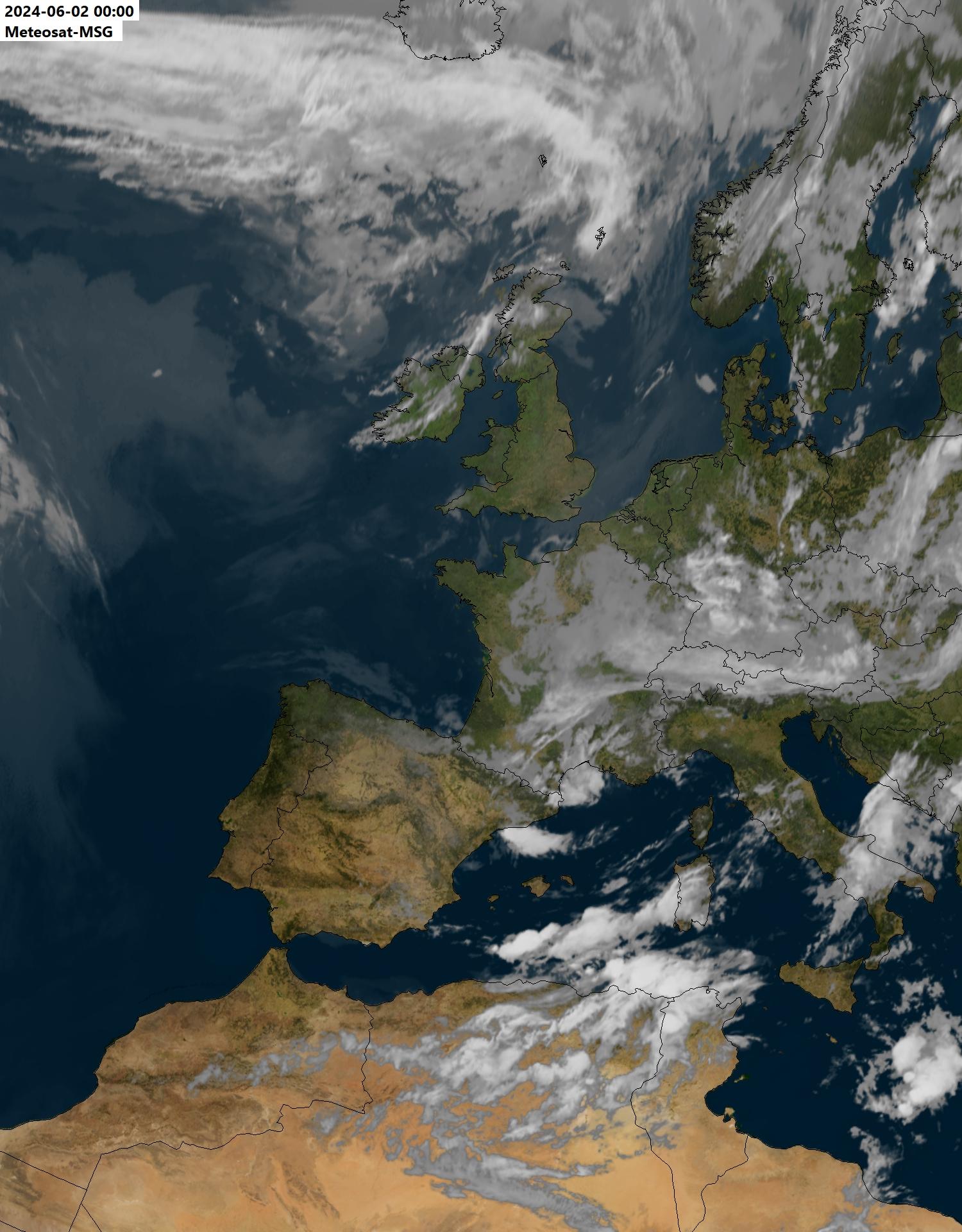 Das europäische Meteosat 8-Bild für 09 May 2024